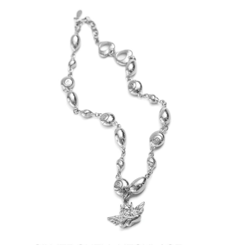 Boys Lie Silver Shell Necklace